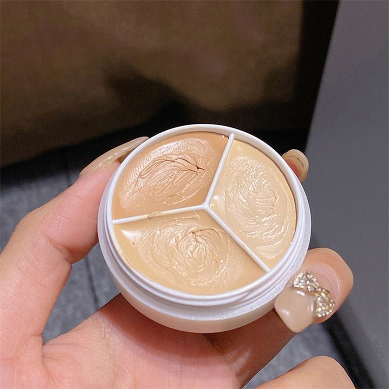 Base-FitViya 3 Color Concealer Palette Cream